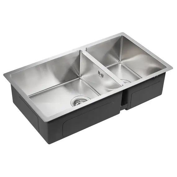 Мойка из нержавейки Paulmark Gerberg 78/2S Uni PM227844-BS сталь 78 х 44 см, изображение 2