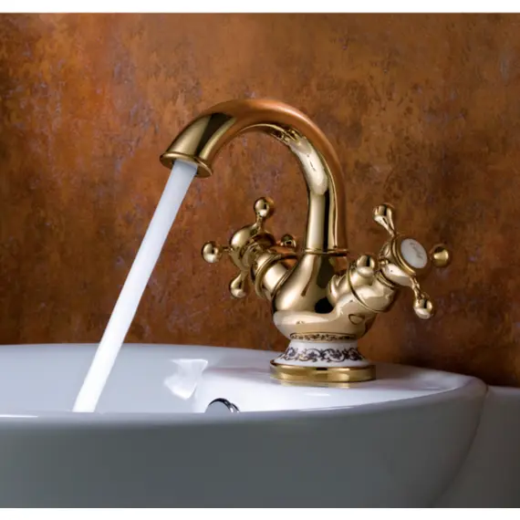 Смеситель для раковины Gerhans K01G K11001G золотой, Основной цвет: Золото, изображение 2