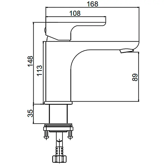 Смеситель для раковины Gerhans K15 K11015 хром, Основной цвет: Хром, изображение 2