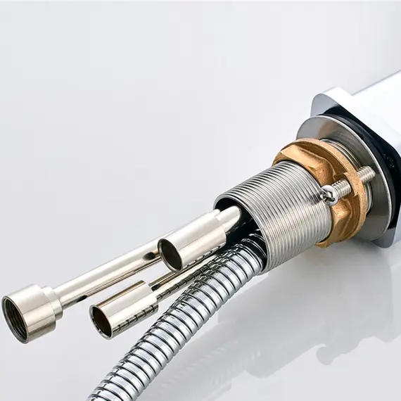 Смеситель для раковины с выдвижной лейкой Gerhans K16 K11016 хром, изображение 11