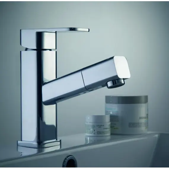 Смеситель для раковины с выдвижной лейкой Gerhans K16 K11016 хром, изображение 3