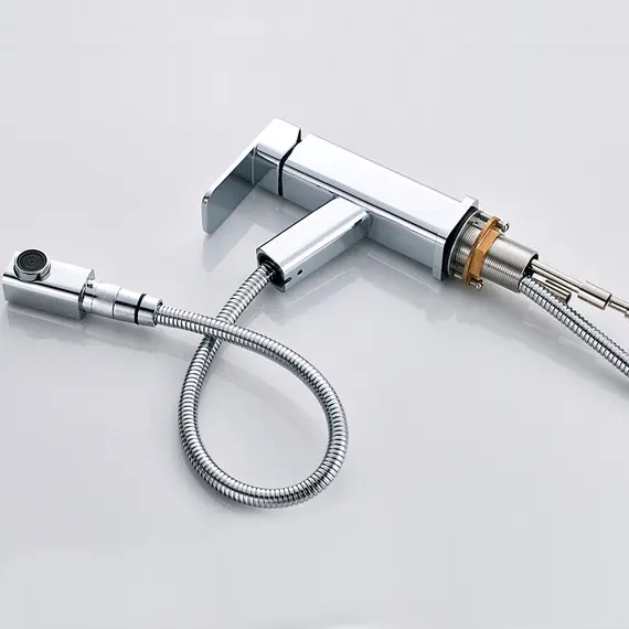 Смеситель для раковины с выдвижной лейкой Gerhans K16 K11016 хром, изображение 6