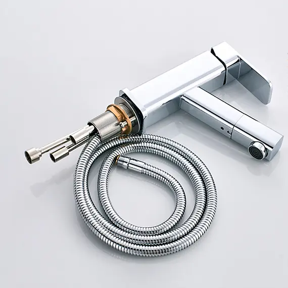 Смеситель для раковины с выдвижной лейкой Gerhans K16 K11016 хром, изображение 7