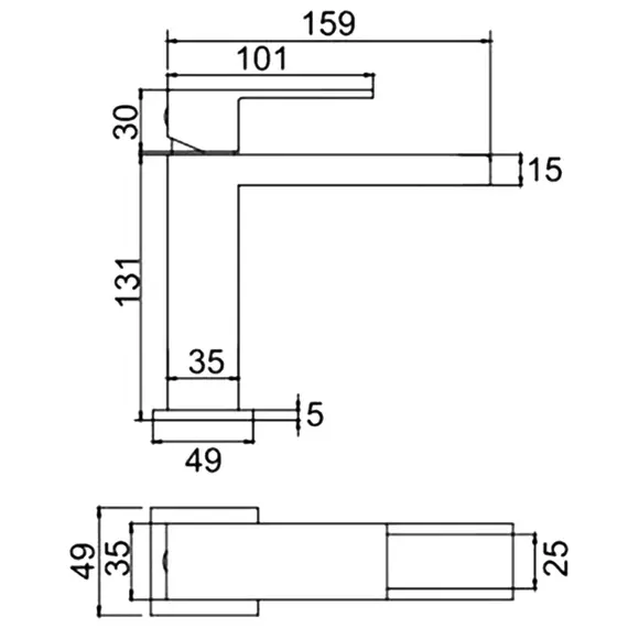 Смеситель для раковины Gerhans K11017-1 хром, изображение 2