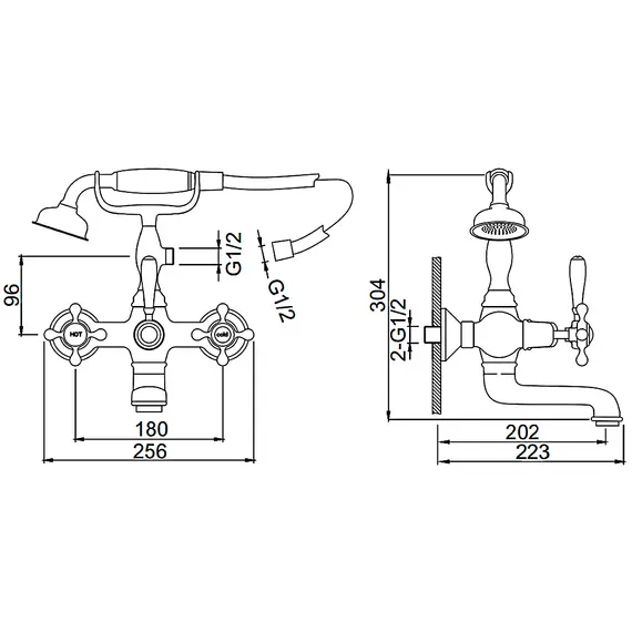 Смеситель для ванны Gerhans K01 K13001 хром, изображение 2