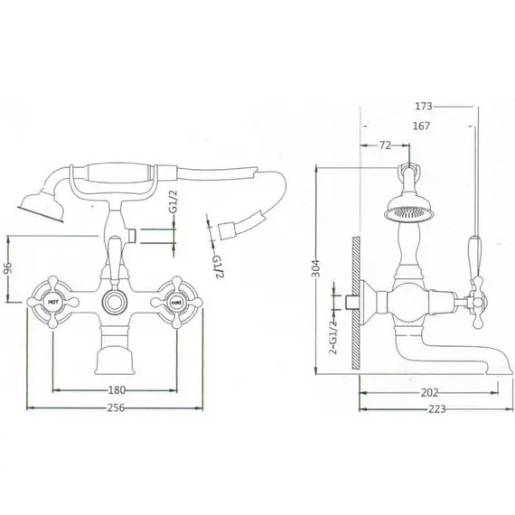 Смеситель для ванны Gerhans K13002 хром, изображение 2