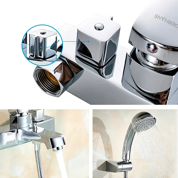 Смеситель для ванны Gerhans Pillar K13006 хром, изображение 9