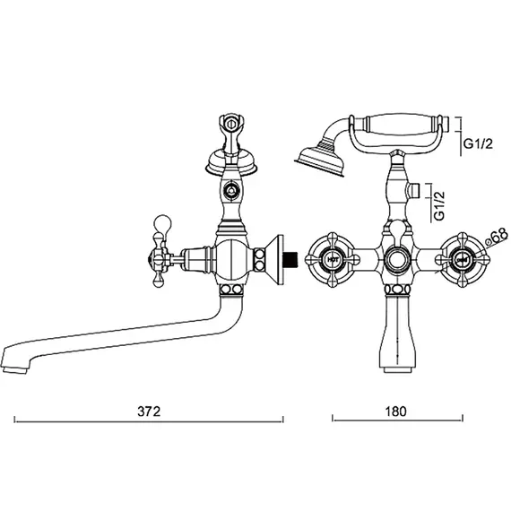 Смеситель для ванны Gerhans K01 K13101 хром, изображение 2