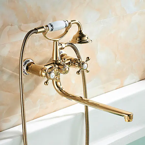 Смеситель для ванны Gerhans K01G K13101G золотой, изображение 14