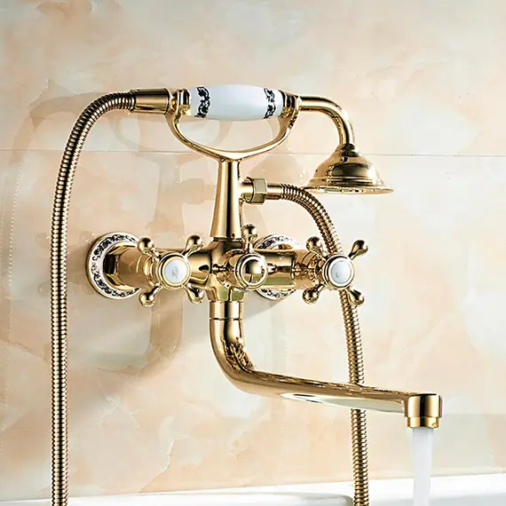 Смеситель для ванны Gerhans K01G K13101G золотой, изображение 15