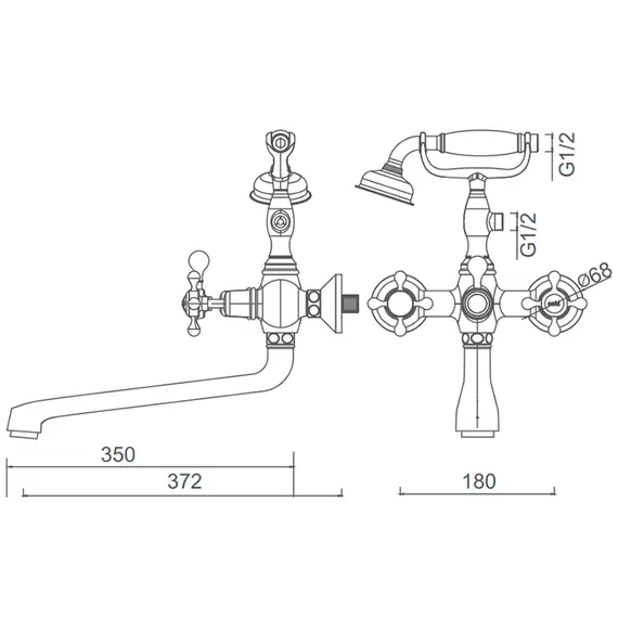 Смеситель для ванны Gerhans K01G K13101G золотой, изображение 2