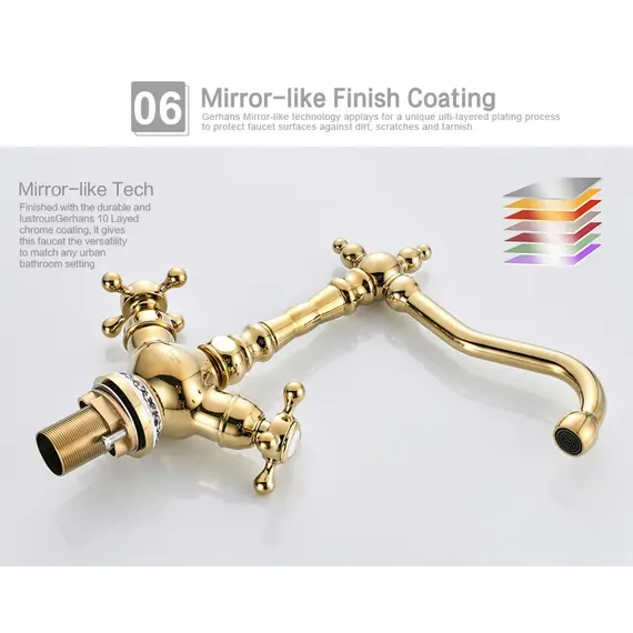 Смеситель для кухни Gerhans K01G K14001G золотой, изображение 10