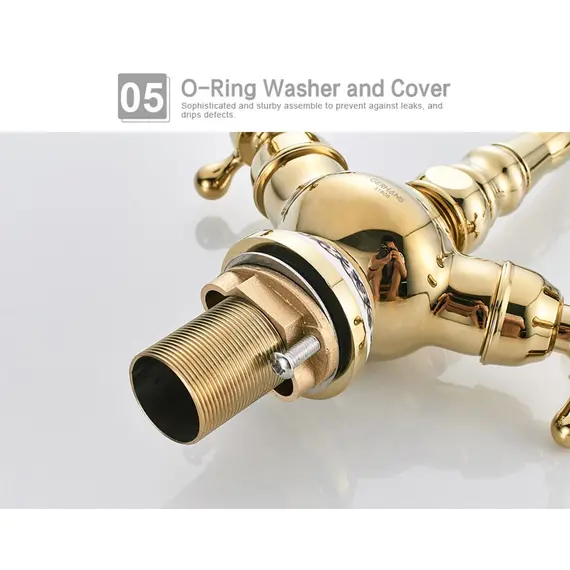 Смеситель для кухни Gerhans K01G K14001G золотой, изображение 9