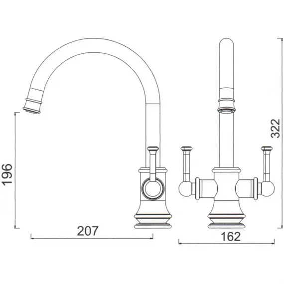 Смеситель для кухни Gerhans K14006 хром, изображение 2