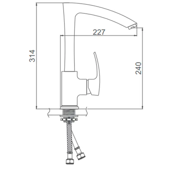 Смеситель для кухни Gerhans K14 K14014B черный, изображение 2