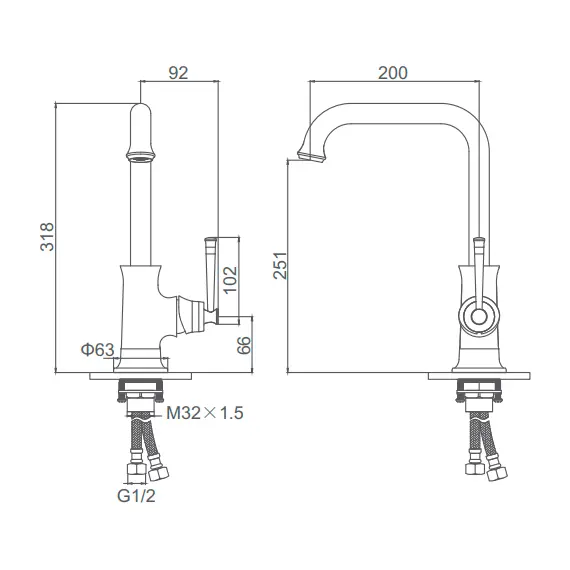 Смеситель для кухни Gerhans K14020G золотой, изображение 2