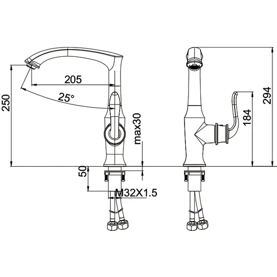 Смеситель для кухни Gerhans K14083 хром, изображение 2
