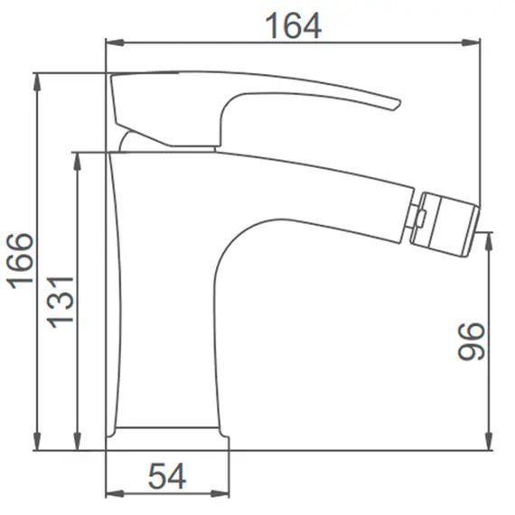 Смеситель для биде Gerhans K15014 хром, изображение 2