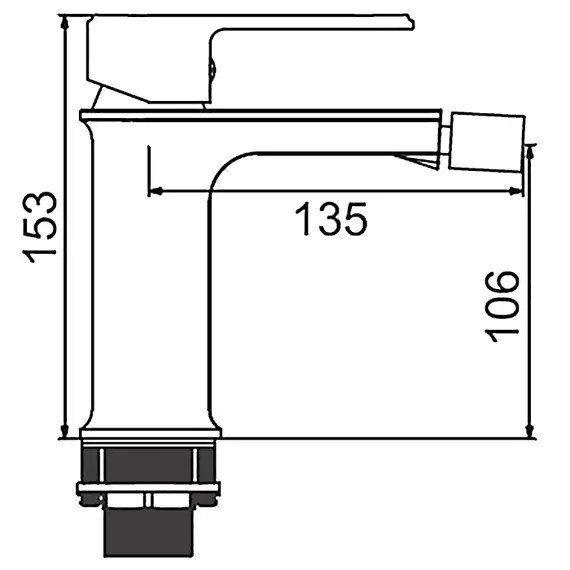 Смеситель для биде Gerhans K22 K15022 хром, изображение 2