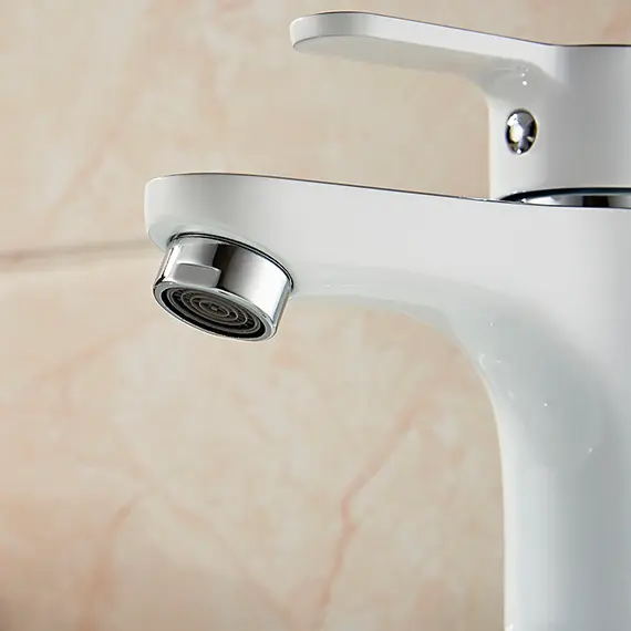 Смеситель для раковины Ledeme R L1003W белый/хром, изображение 14