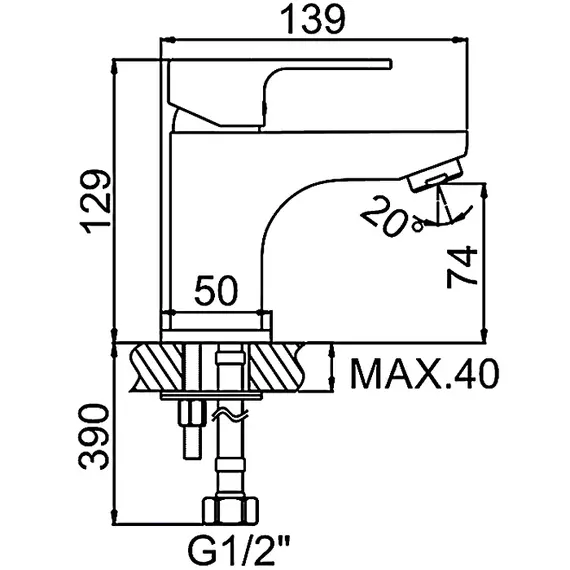 Смеситель для раковины Ledeme R L1003W белый/хром, изображение 2