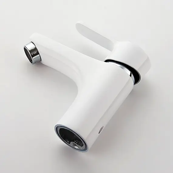 Смеситель для раковины Ledeme R L1003W белый/хром, изображение 8