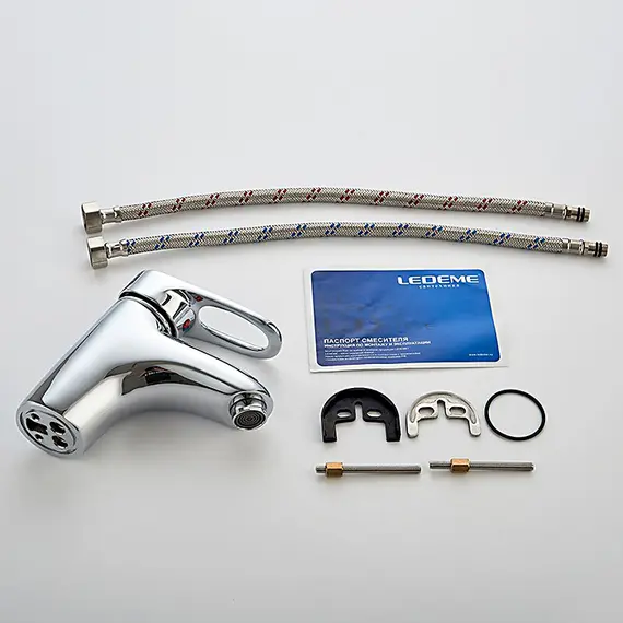 Смеситель для раковины Ledeme H04 L1004 хром, изображение 11