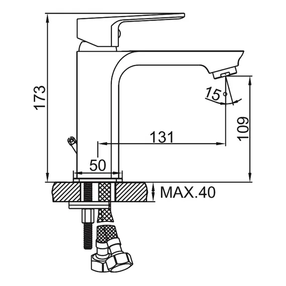 Смеситель для раковины Ledeme L1080, изображение 2