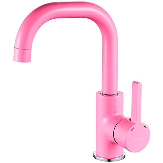 Смеситель для раковины Ledeme L1099P розовый