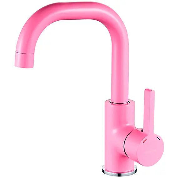 Смеситель для раковины Ledeme L1099P розовый