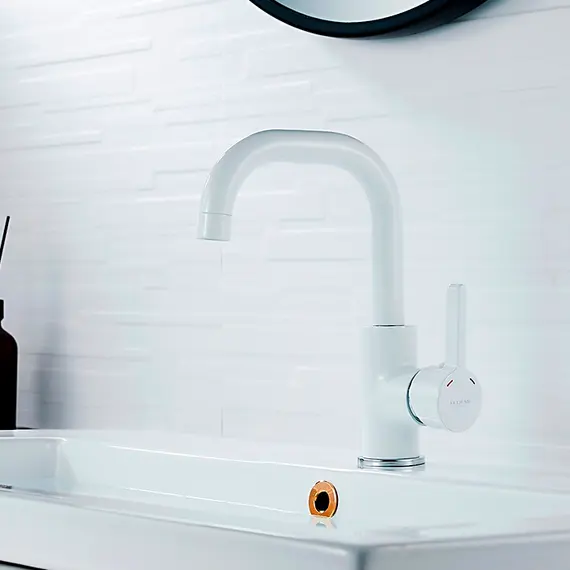 Смеситель для раковины Ledeme L1099W белый, изображение 8