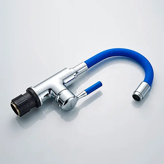 Смеситель для раковины с гибким изливом Ledeme L1399-6 синий/хром, изображение 3