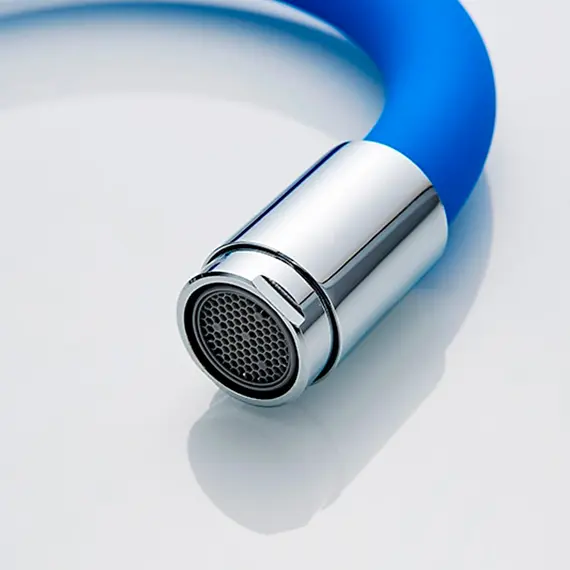 Смеситель для раковины с гибким изливом Ledeme L1399-6 синий/хром, изображение 5