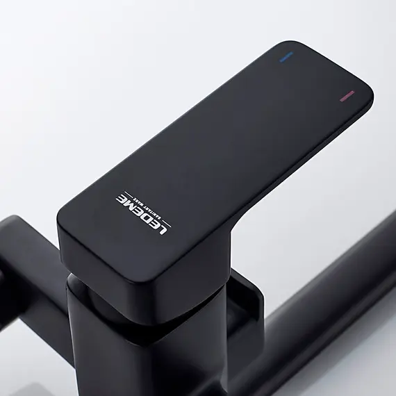 Смеситель для ванны Ledeme L2280B черный, изображение 8