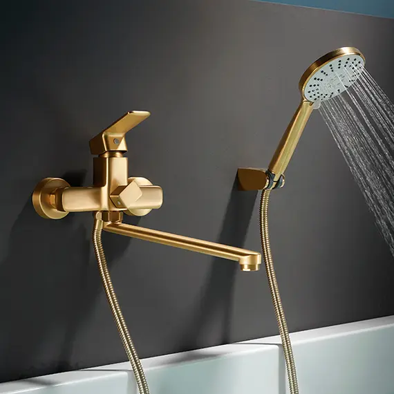 Смеситель для ванны Ledeme L2280Y золотой сатин, изображение 3