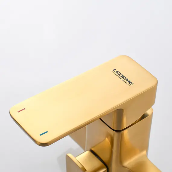 Смеситель для ванны Ledeme L2280Y золотой сатин, изображение 6