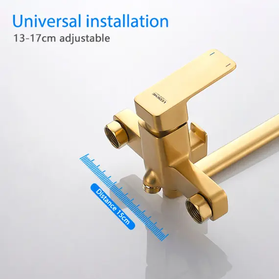 Смеситель для ванны Ledeme L2280Y золотой сатин, изображение 9