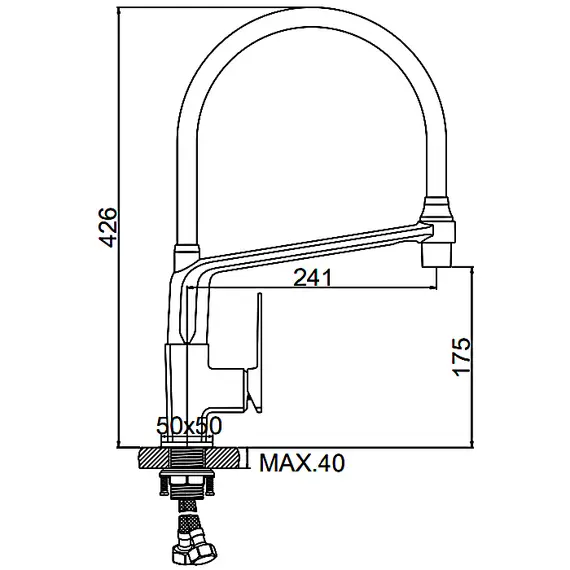 Смеситель для кухни с гибким изливом Ledeme L4078B-2 черный, изображение 2