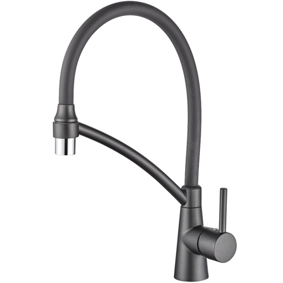 Смеситель для кухни с гибким изливом Ledeme L4399U-12 графит
