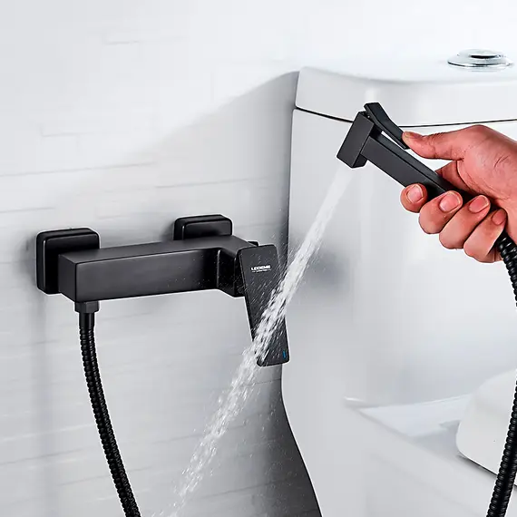 Смеситель с гигиеническим душем Ledeme L5278B черный, изображение 11