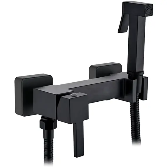 Смеситель с гигиеническим душем Ledeme L5398B-7 черный