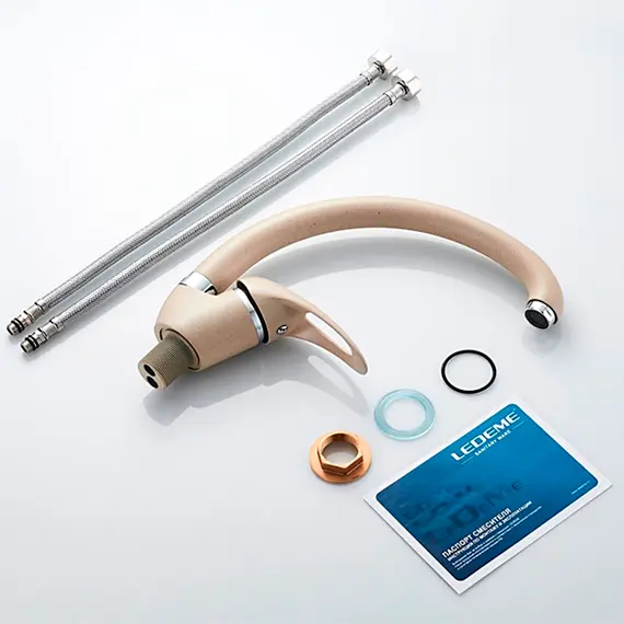 Смеситель для кухни Ledeme L5902M бежевый, изображение 7