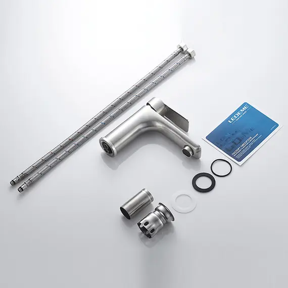 Смеситель для раковины Ledeme L71018 нержавеющая сталь, изображение 9