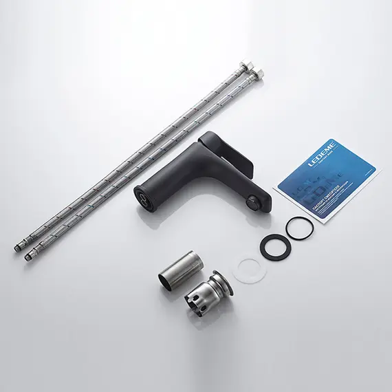 Смеситель для раковины Ledeme L71018B черный, изображение 10