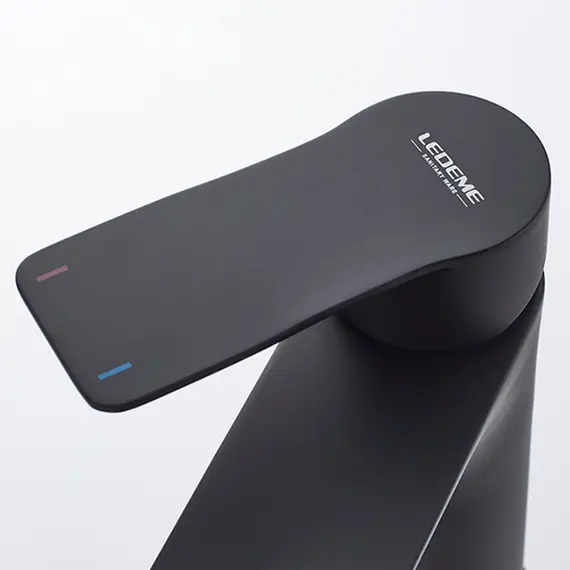 Смеситель для раковины Ledeme L71018B черный, изображение 8