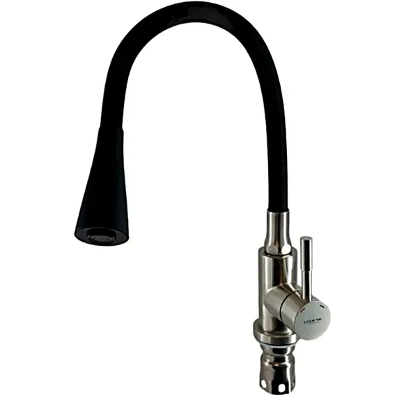 Смеситель для кухни с гибким изливом с душем Ledeme L74199-2 черный