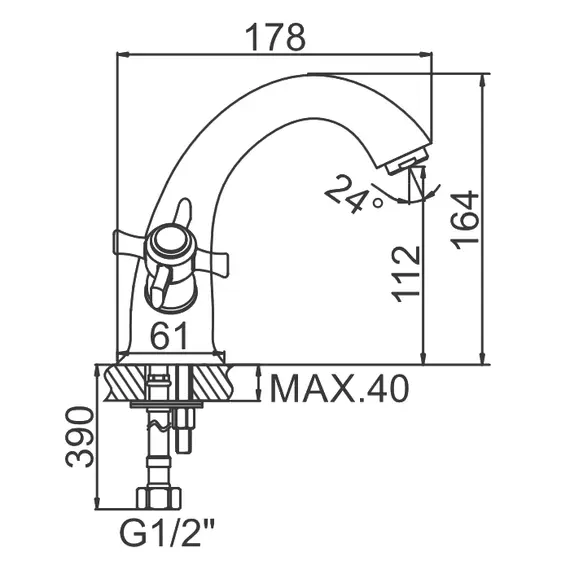 Смеситель для раковины Ledeme H11 L1011 хром, изображение 2