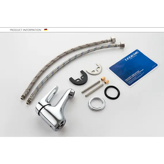 Смеситель для раковины Ledeme H13 L1013 хром, изображение 11
