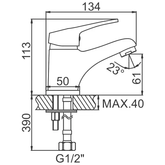 Смеситель для раковины Ledeme H13 L1013 хром, изображение 2