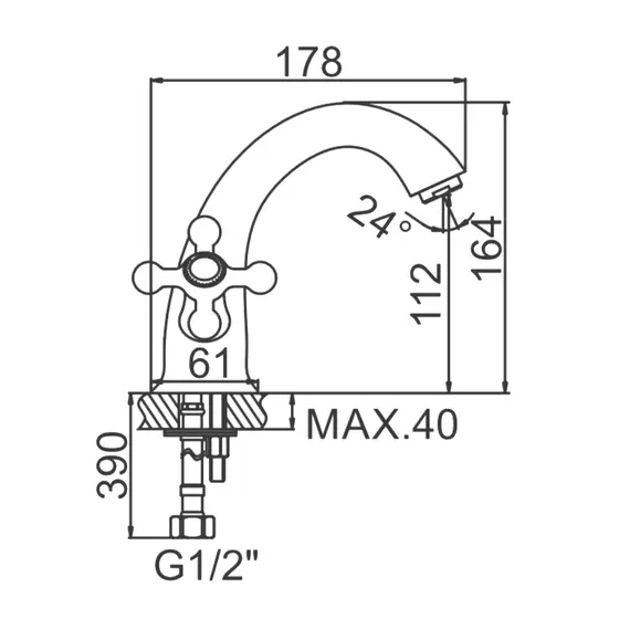 Смеситель для раковины Ledeme H19 L1019 хром, изображение 2